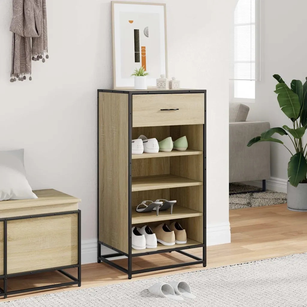 Scarpiera Rovere Sonoma 48x38x97,5 cm in Legno Multistrato