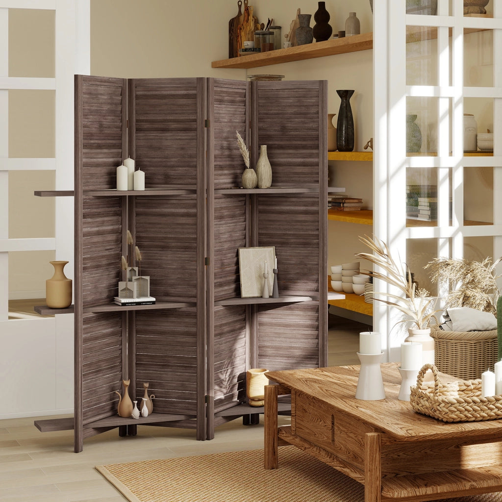 Paravento in legno 4 ante ¨C Minimal ¨C 160x170 cm
