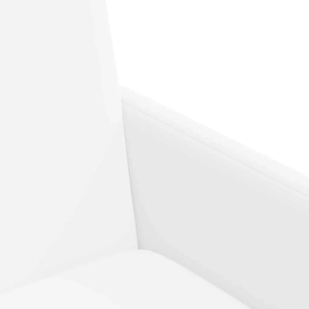 Sedie da Pranzo con Ruote 2 pz | Sedie da cucina Bianco 57 x 66 x 94 cm