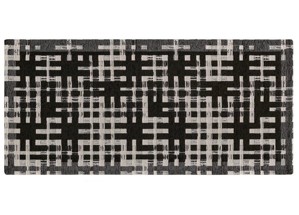 Tappeto Arredo Salotto Antiscivolo Scendiletto Camera Dis. Dama By Suardi - 85x150 - Nero