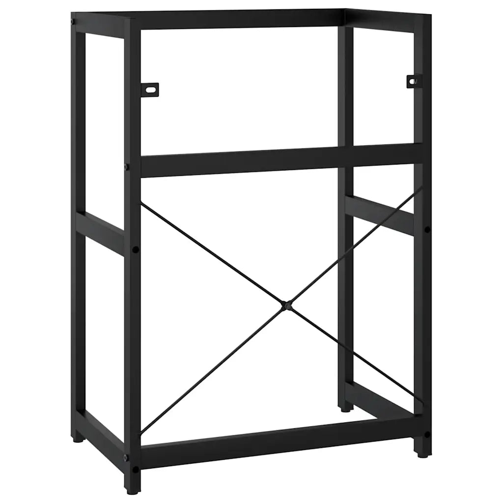 Struttura per Lavabo da Bagno-Supporti per Lavandino Nera 59x38x83 cm in Ferro