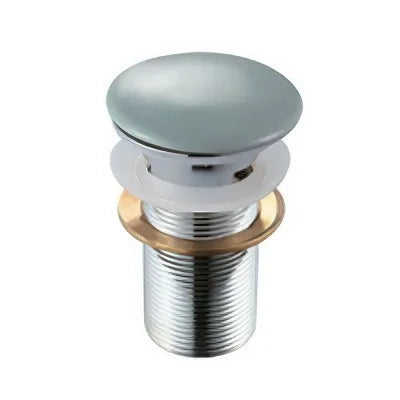 Piletta click clack con tappo grigio cemento in ceramica senza troppopieno