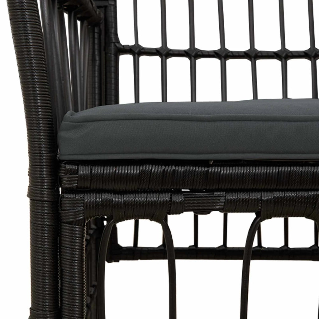 Sedie da giardino 4 pz Nero 42025130