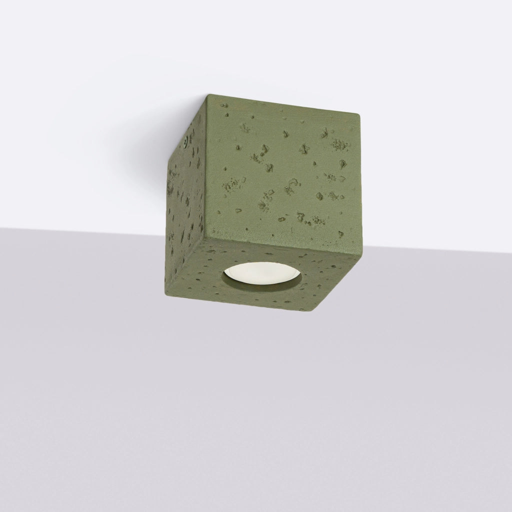 Spot soffitto industriale cemento verde GU10 Pure Lume