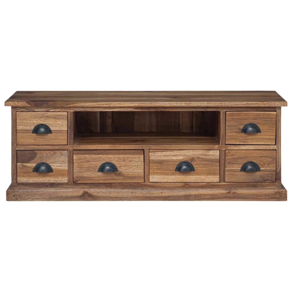 Supporto TV Naturale 110 x 30 x 40 cm Legno di teak solido 42017955