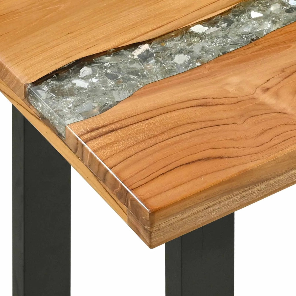 Tavolo consolle Marrone 100 x 35 x 75 cm Legno di teak solido 42015920