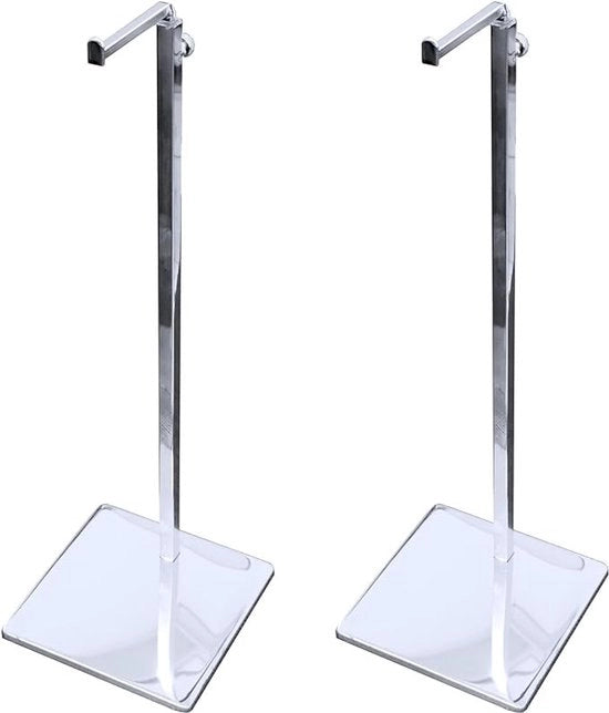 Supporto per Borse in Acciaio Inossidabile - Regolabile - Antiscivolo - Altezza 39-70cm - Base 13x13cm - Materiale Duraturo - Stabile in Acciaio Inossidabile - Tavolo per Borse
