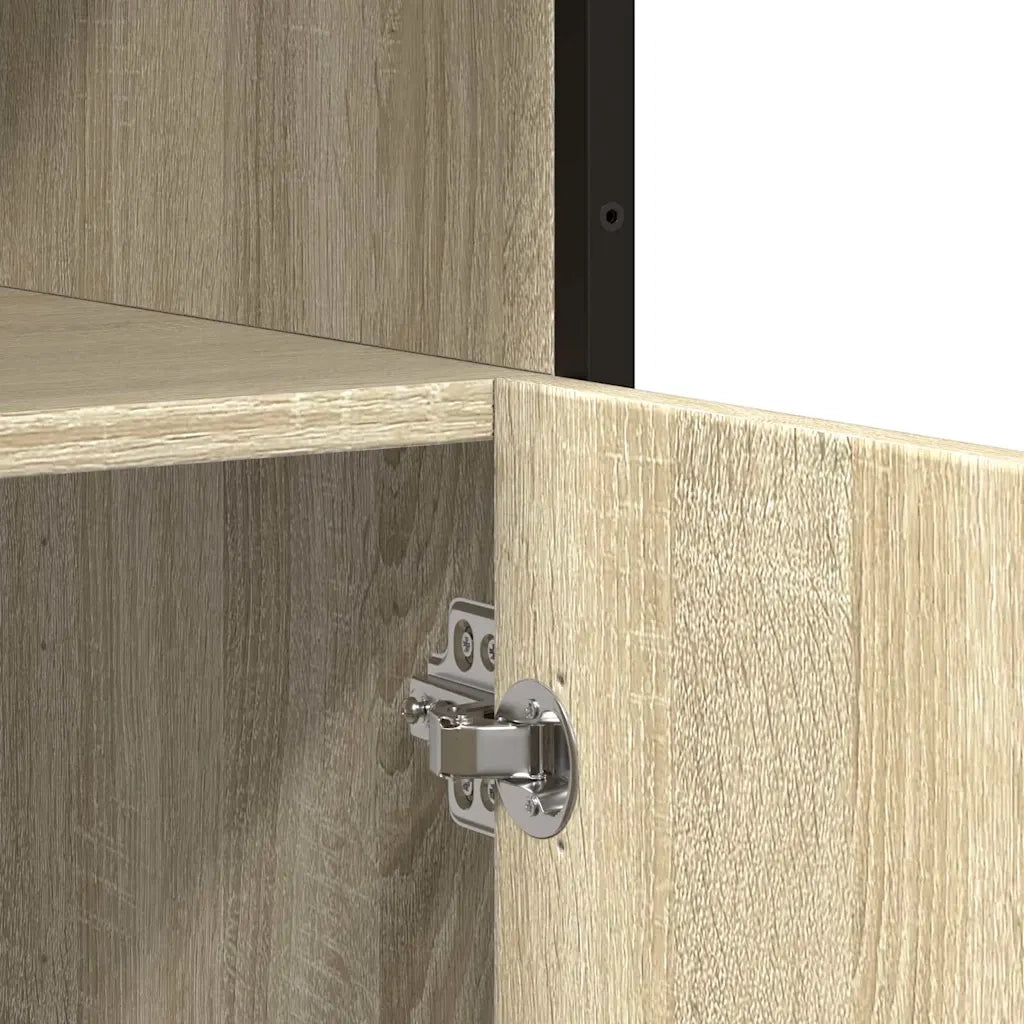 Credenza Rovere Sonoma 100x35x76 cm in Legno Multistrato