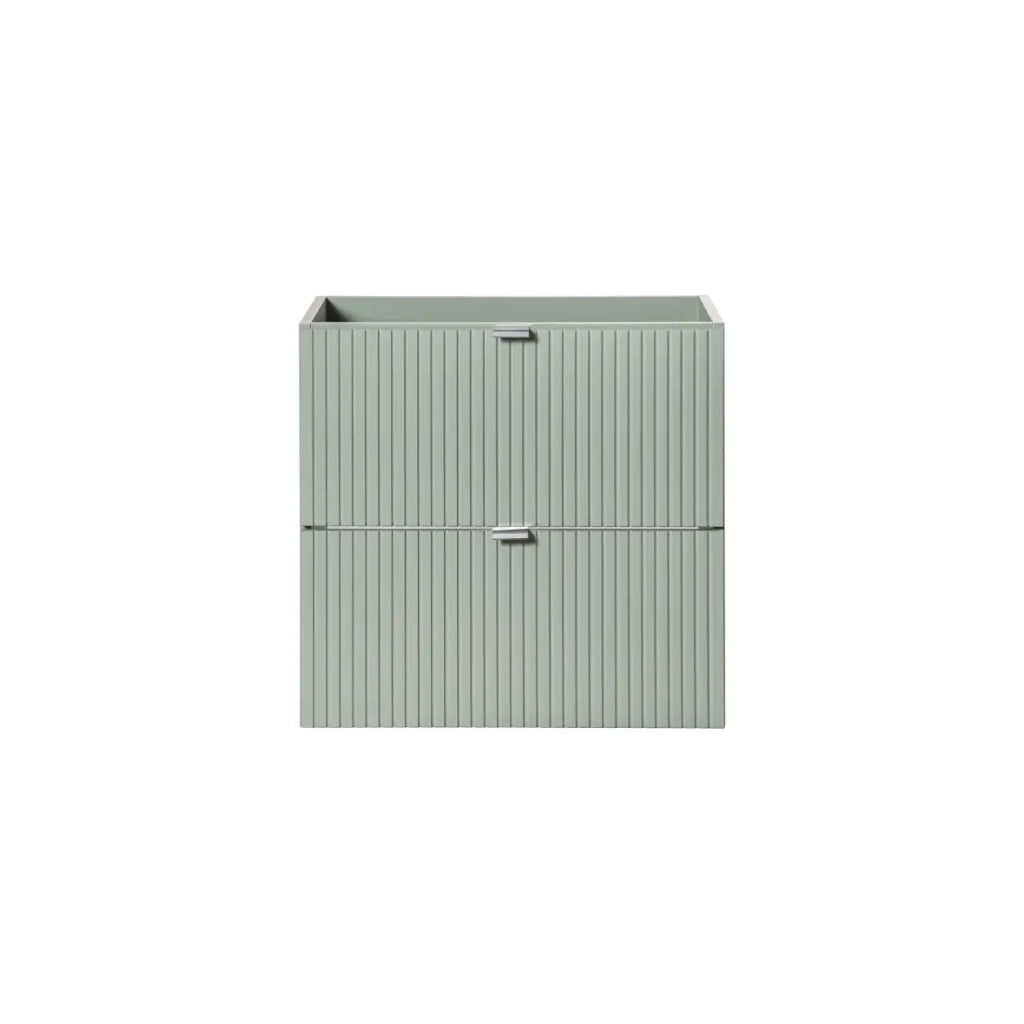 Mobile sottolavabo ELVINA – 60 cm – 2 cassetti – Verde salvia pastello – Mobile sospeso