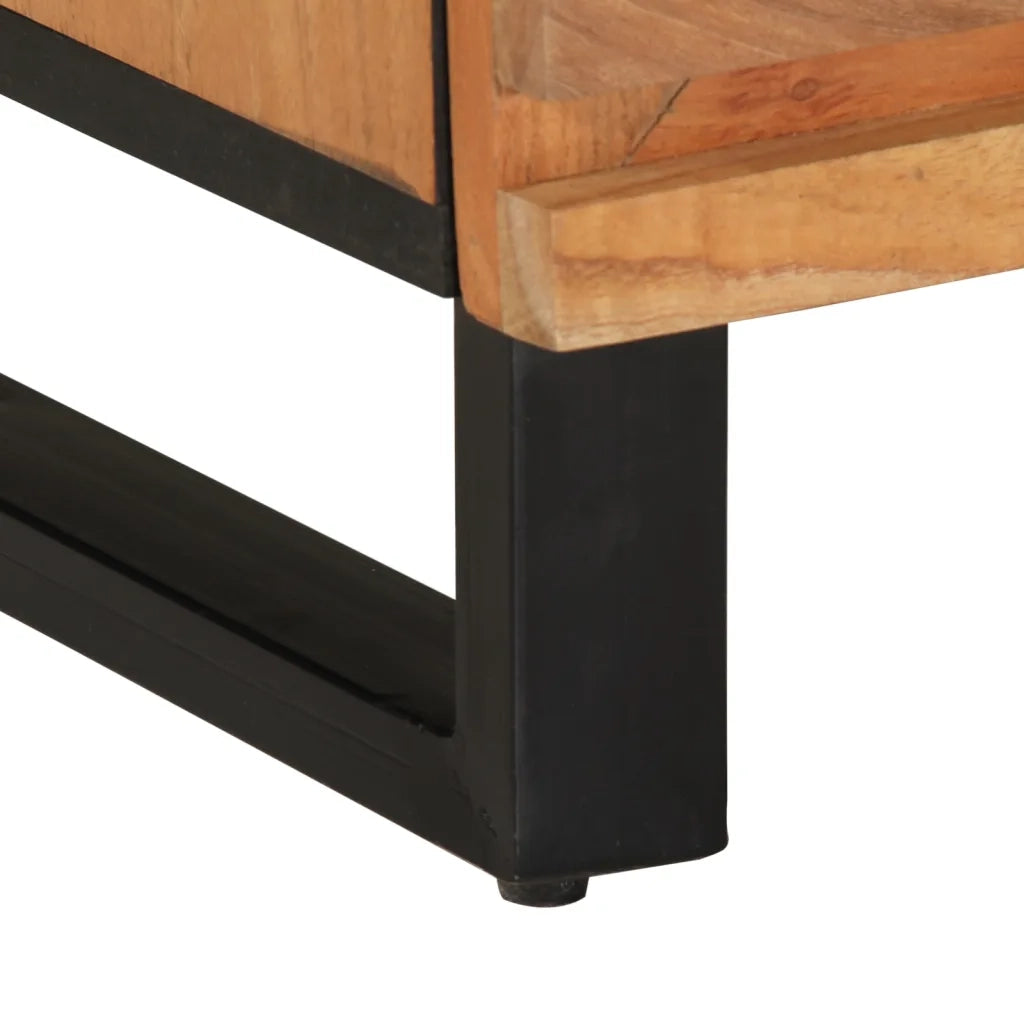 vidaXL Mobile Porta TV 70x34x46 cm in Legno Massello di Acacia