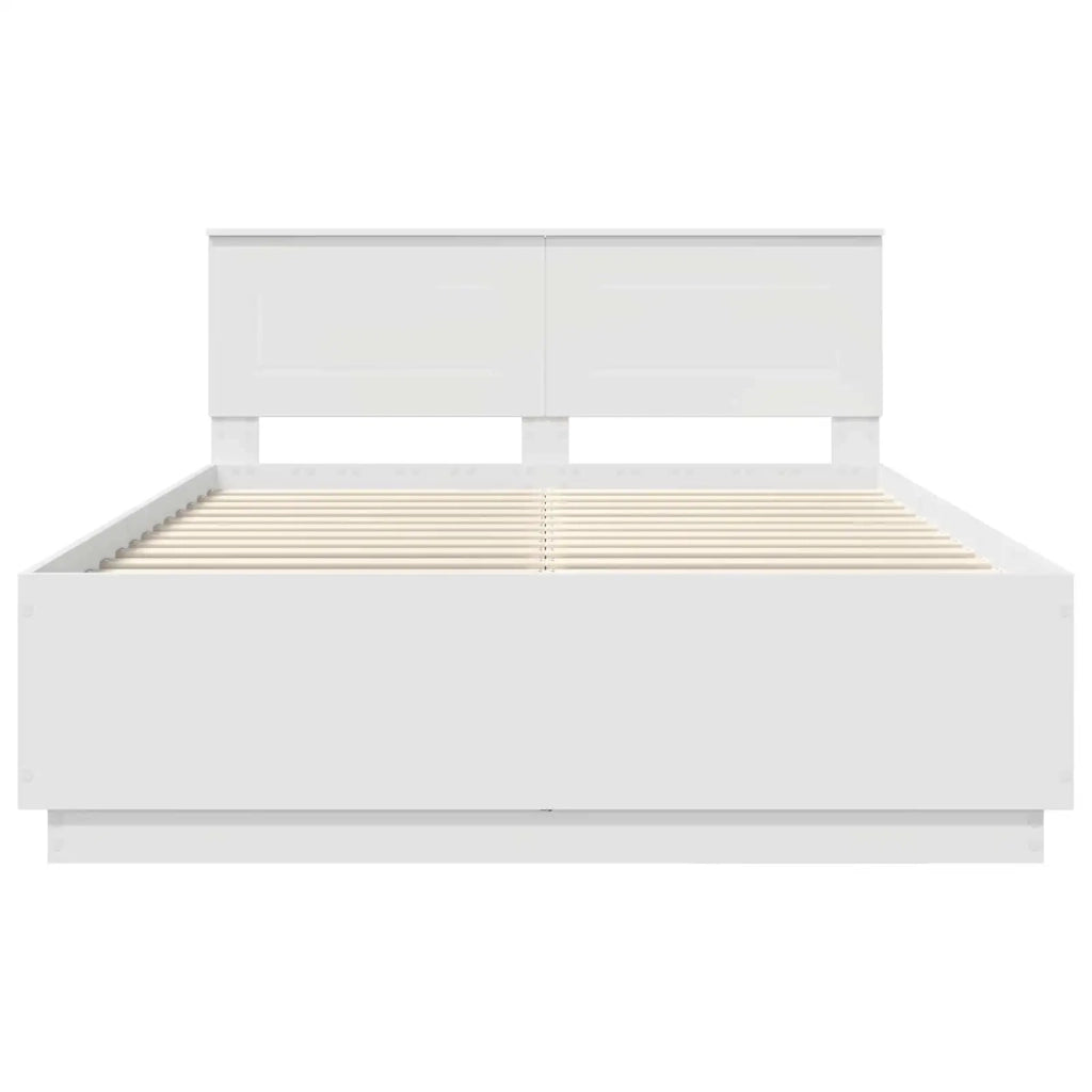 Struttura del letto Bianco 150 x 200 cm Legno multistrato