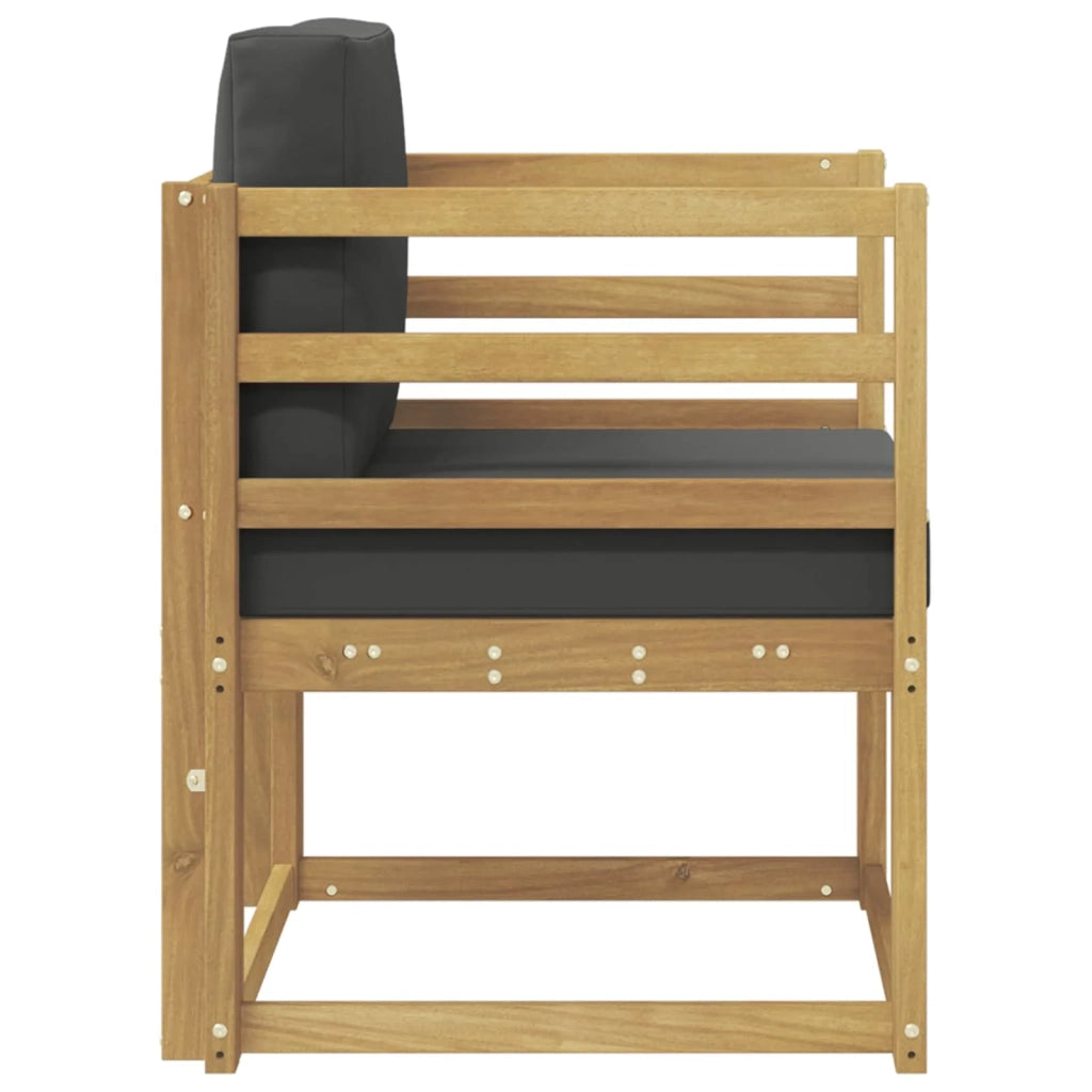 2 Pezzo Set di divani da esterno-Sofa da giardino Poliestere Bianco e Antracite 937835