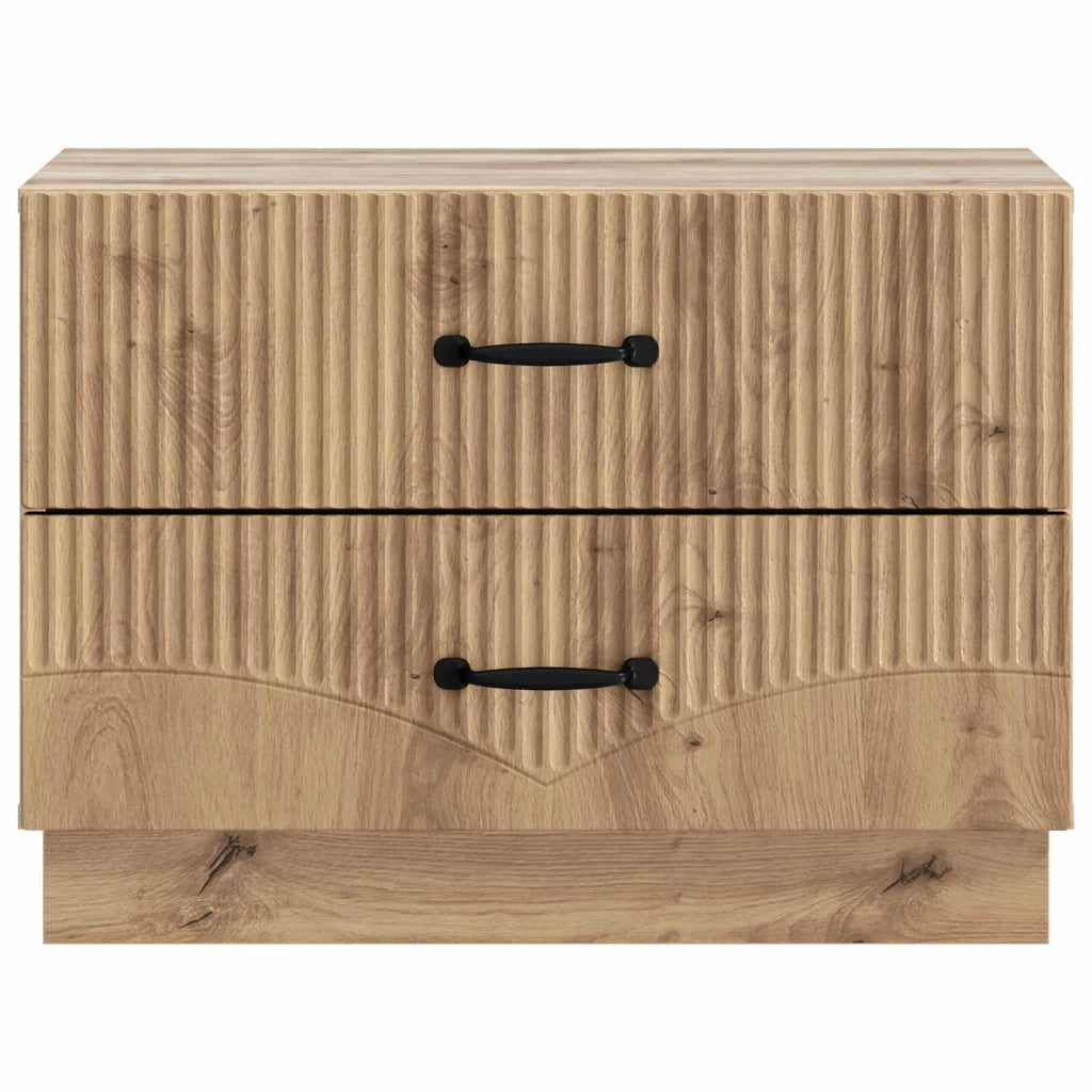 Comodino | Armadio da Notte | Mobiletto da notte Rovere Artigianale 62 x 34,5 x 44,5 cm