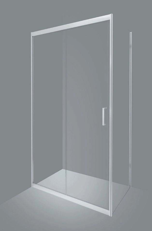 Box doccia 2 lati Fisso + Scorrevole Cristallo 8 mm Giava - Nice Soft Close - Misura: 80 x 150 x h190 cm