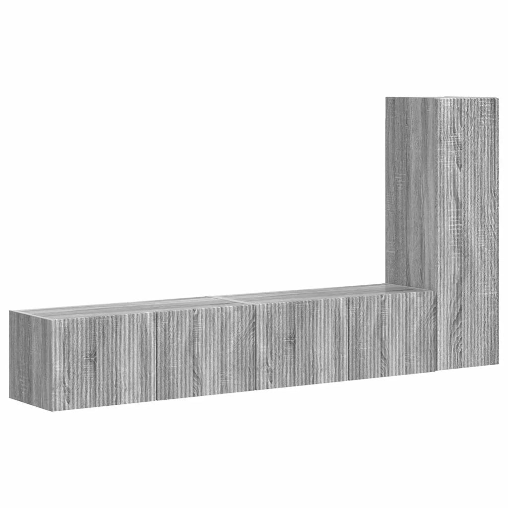 Set mobile TV 3 pcs Grigio Sonoma Legno multistrato