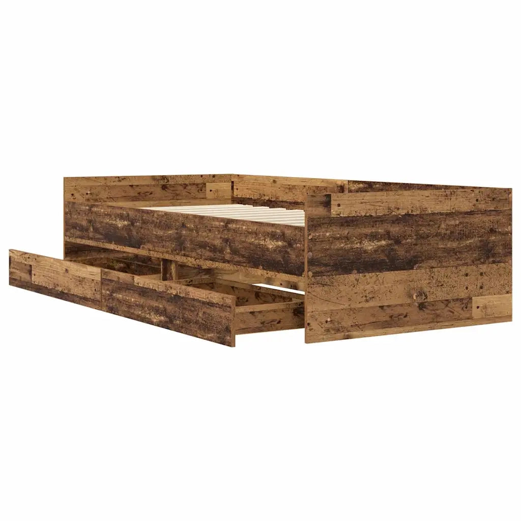 Struttura del letto Legno vecchio 90 x 190 cm Pino massello