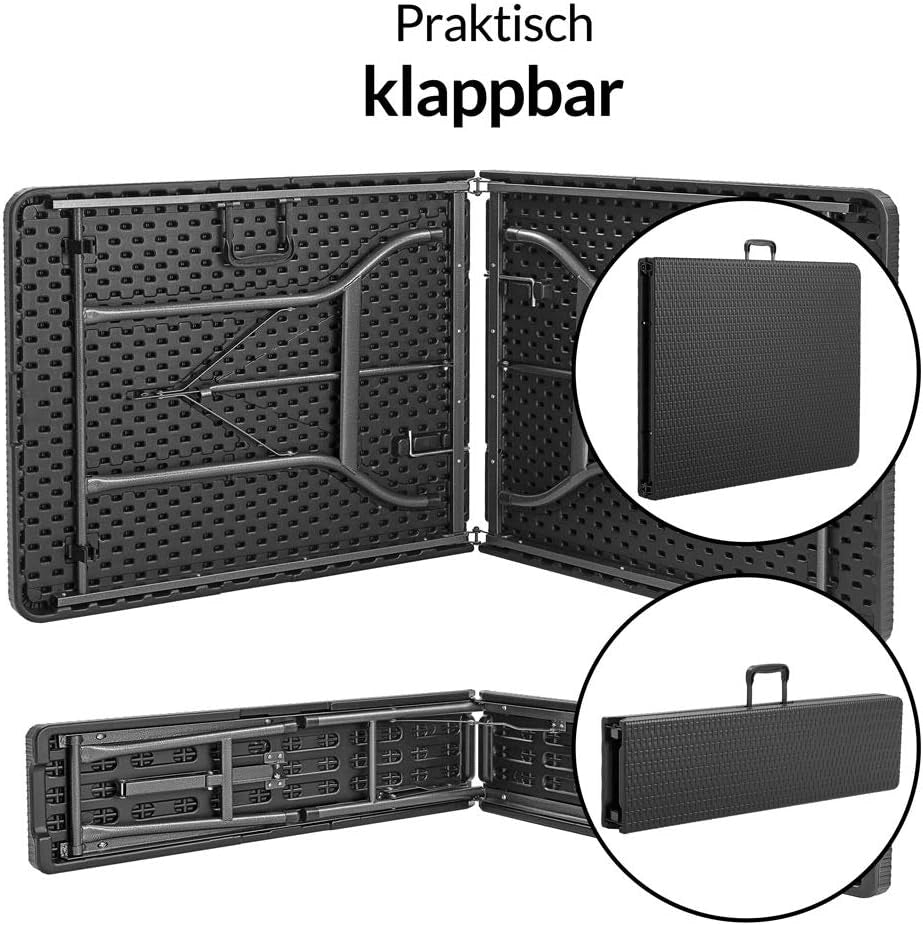 Set Mobili da Birreria 180 cm Pieghevole 2x Panca da Sagra 1x tavolo XL Set Outdoor Campeggio Interno Esterno