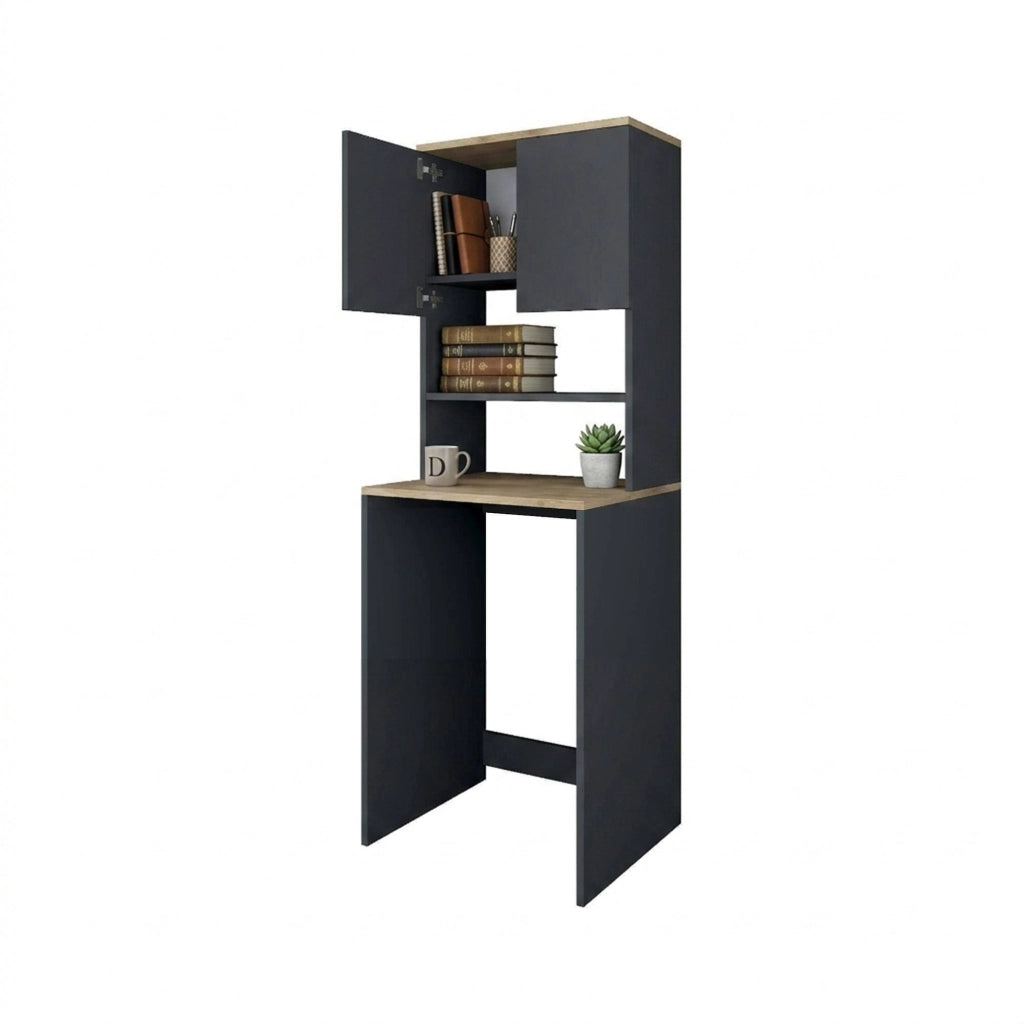 Fiamma, Armadio Multiuso 2 Ante 3 Ripiani, 65x183.6h cm Marrone Noce