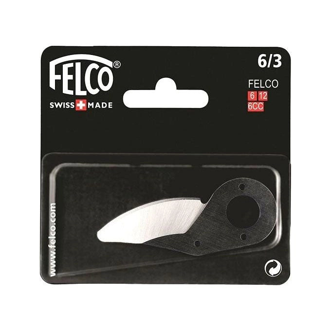 Felco 6-3 Lama di Ricambio per Forbici Modelli 6 12 e 6CC Acciaio Temprato Svizzero