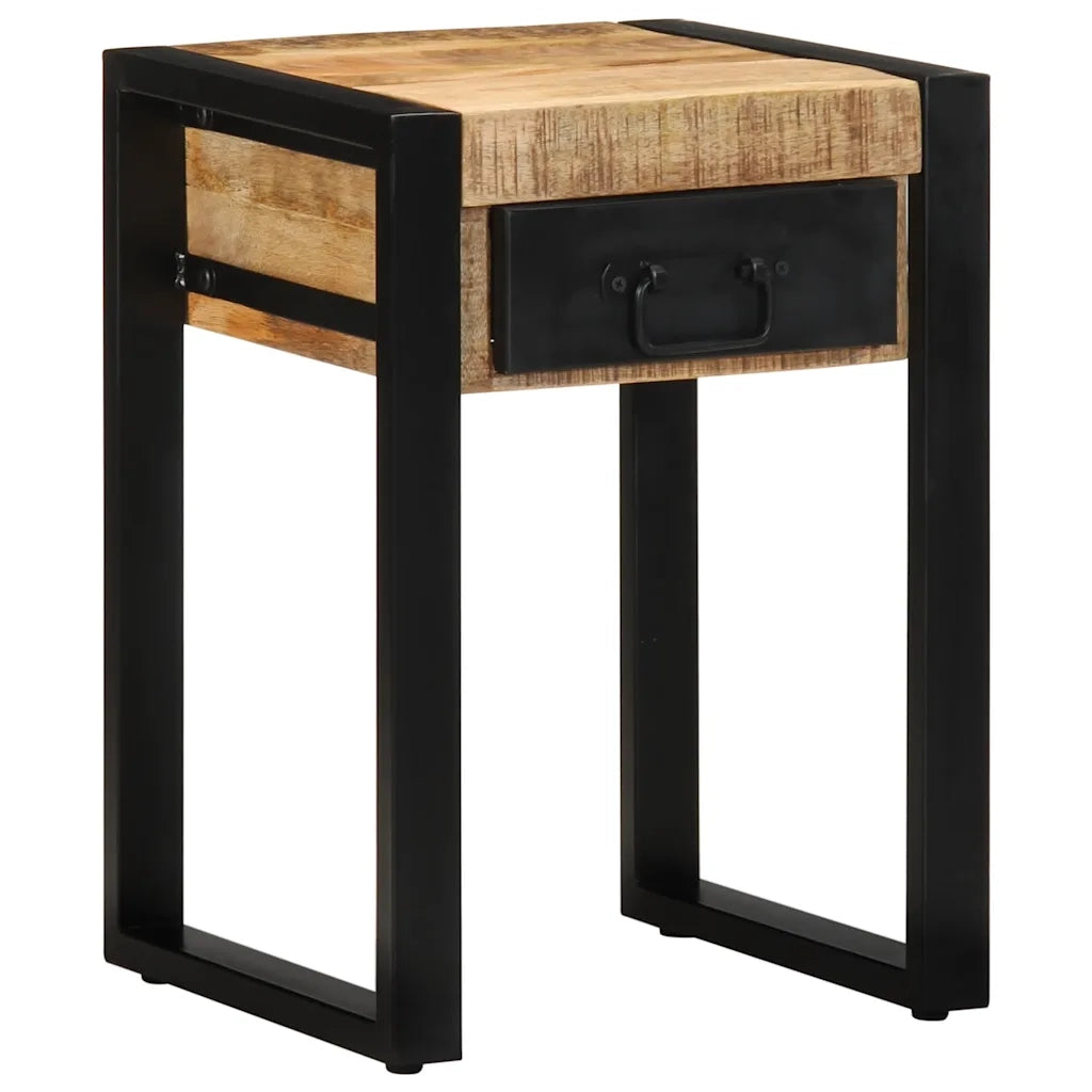 Tavolino 35x35x50 cm in Legno Grezzo Massello di Mango 4015943