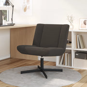 Sedia d'Accent Grigio Scuro Tessuto con Base in Metallo Media