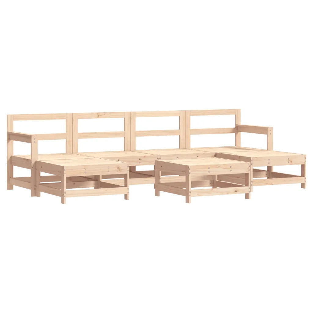 Set Salotto da Giardino 7 pz in Legno Massello di Pino 3186389