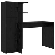 Scrivania | Tavolo da Ufficio 2 pz Rovere Nero