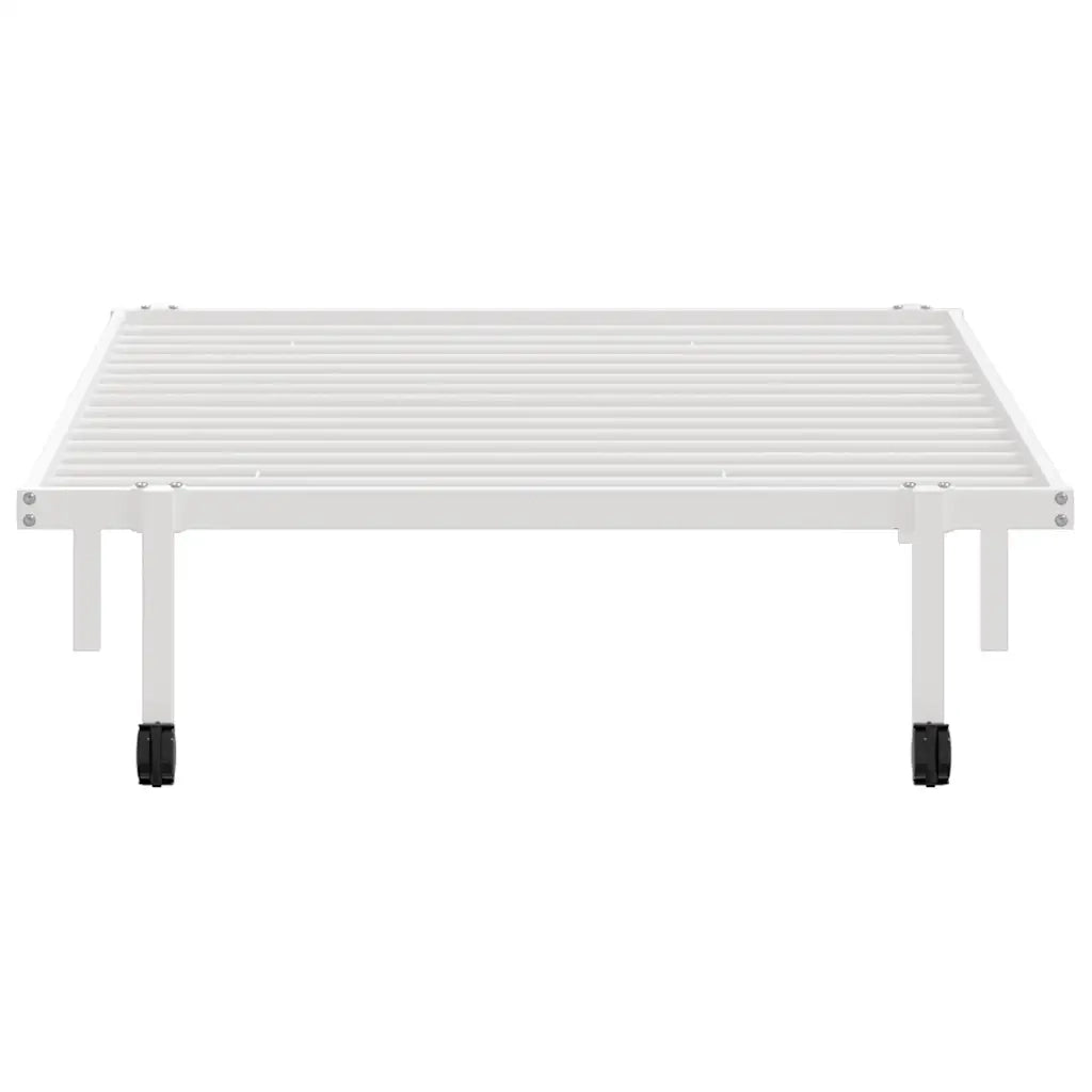 Giroletto senza Materasso Pieghevole Bianco 100x200 cm Acciaio 4103969