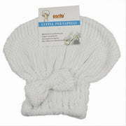Trade Shop - Cuffia Asciuga Capelli Asciugamano Doccia Morbido Assorbente Fiocco Bianco 79624 -