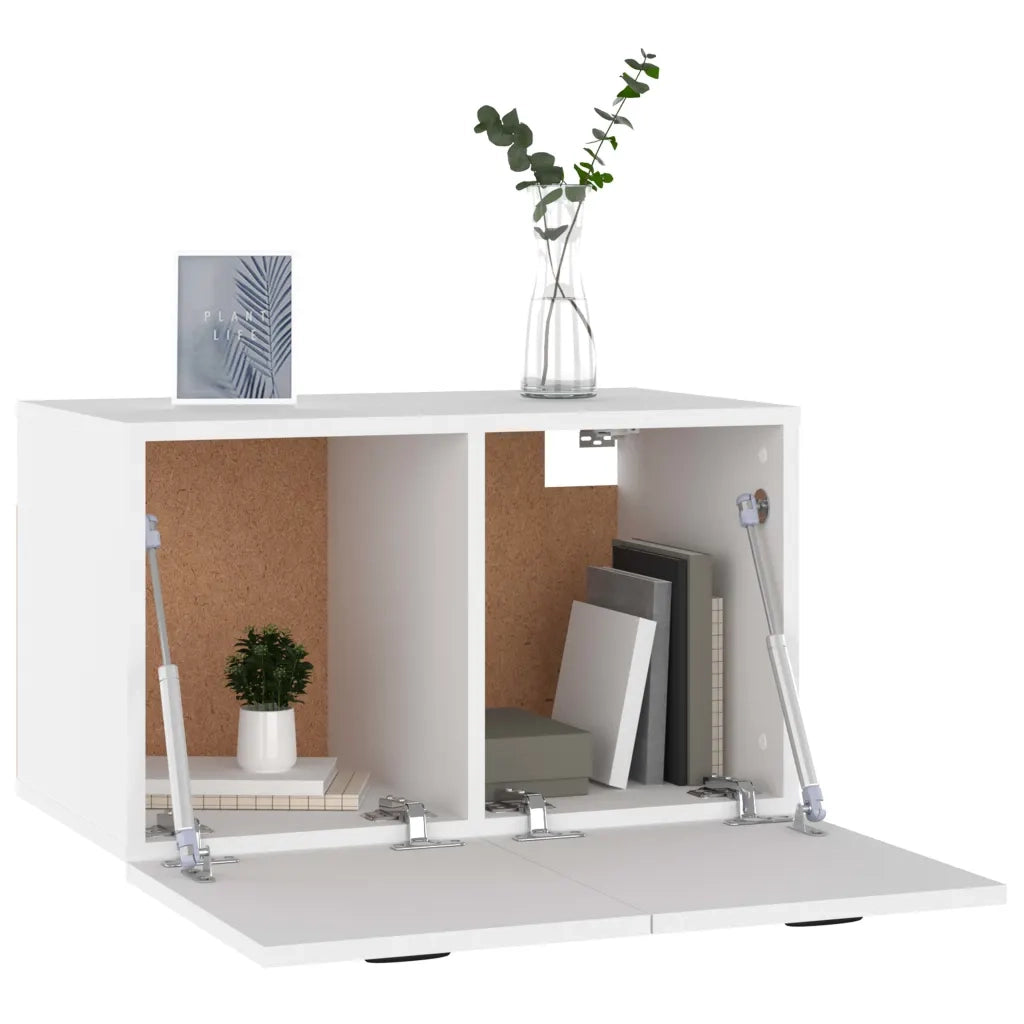 Armadietto a Muro Bianco 60x36,5x35 cm in Legno Multistrato 812915