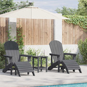 Sedia da Giardino 3 pcs Grigio chiaro Polietilene 3335849