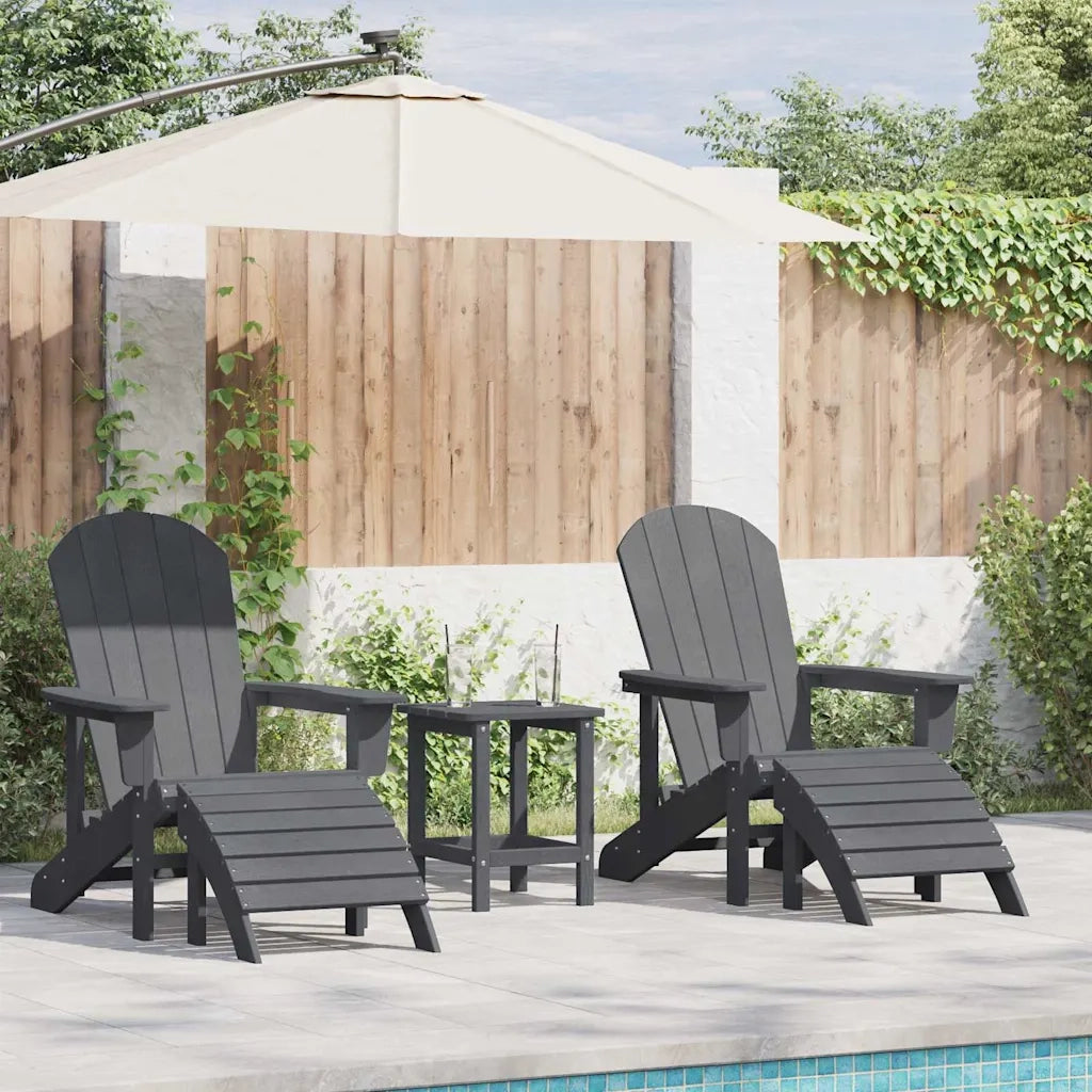 Sedia da Giardino 3 pcs Grigio chiaro Polietilene 3335849