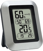Termometro e Idrometro Digitale - Monitoraggio Temperatura e Umidità Interna, Detector di Clima con Magnete e Appoggio su Scrivania
