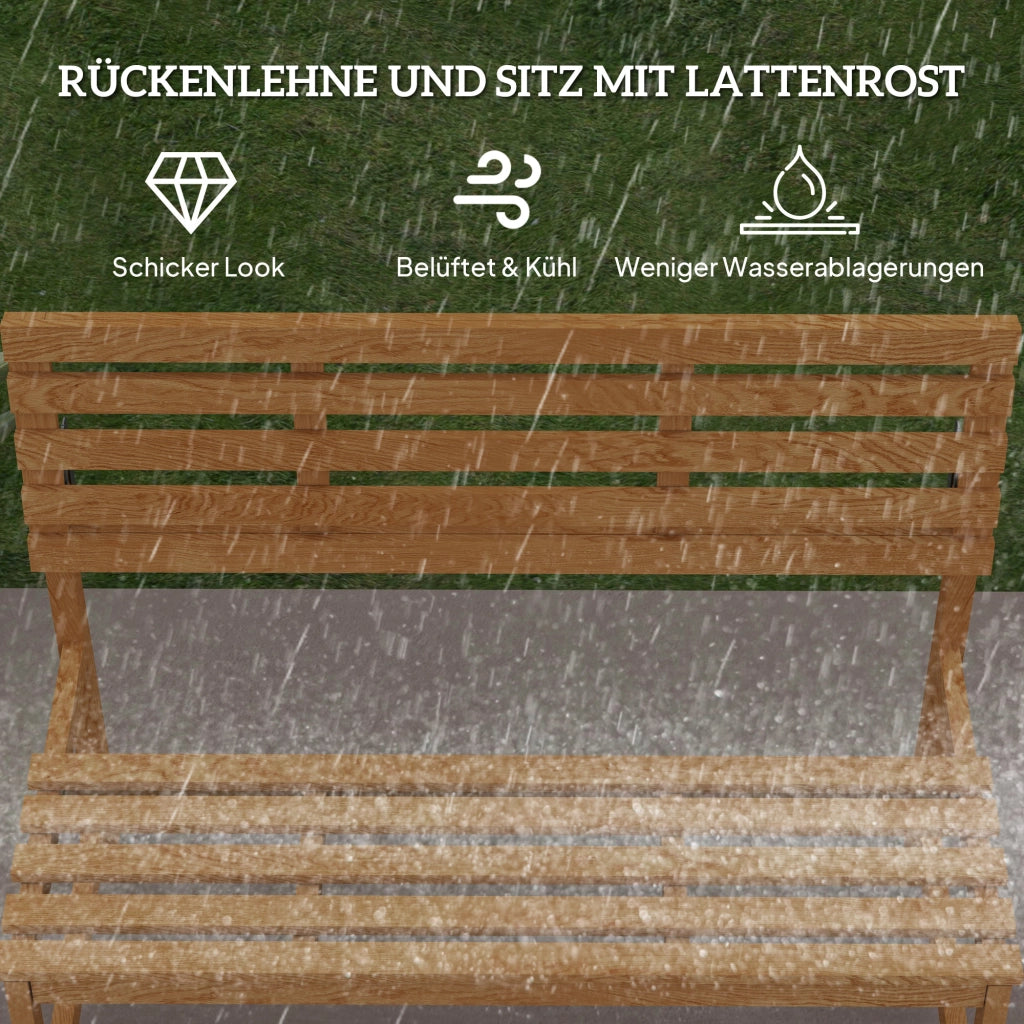 Panchina Giardino 2 Posti ¨C zephmum ¨C Legno Teak 110x61x89cm
