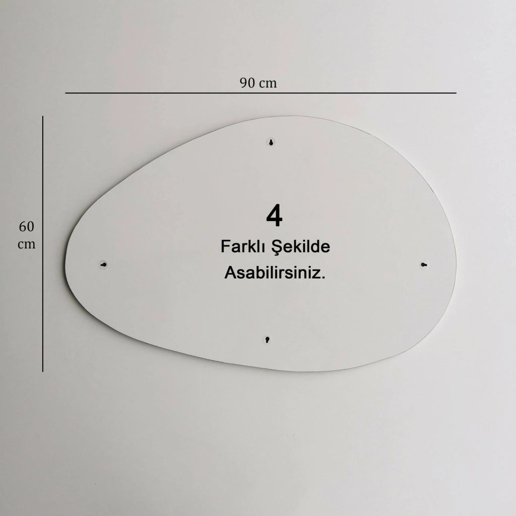 Nix, Specchio Materiale Struttura in Legno Nobilitato, 1.2x60h cm Bianco