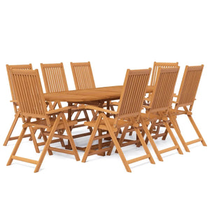Set Mobili da Pranzo per Giardino 9 pz Legno Massello di Acacia cod mxl 43459