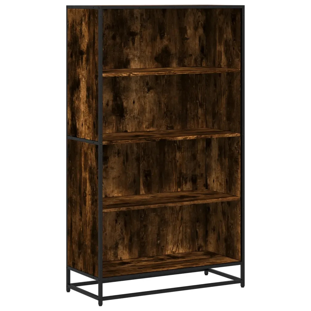 Libreria-Scaffale per Libri-Mobile di Stoccaggio Rovere Fumo 80,5x35x139 cm in Truciolato