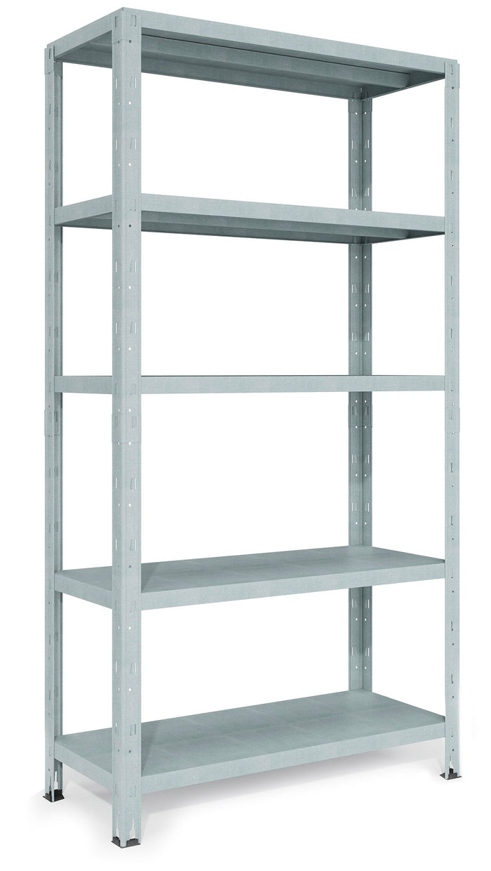 Scaffale in Metallo ad Incastro 5 Ripiani 100x40xh188 cm Crosser Firenze Zincato