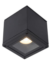 Faretto soffitto Lucide Aven quadrato nero GU10 50W IP65