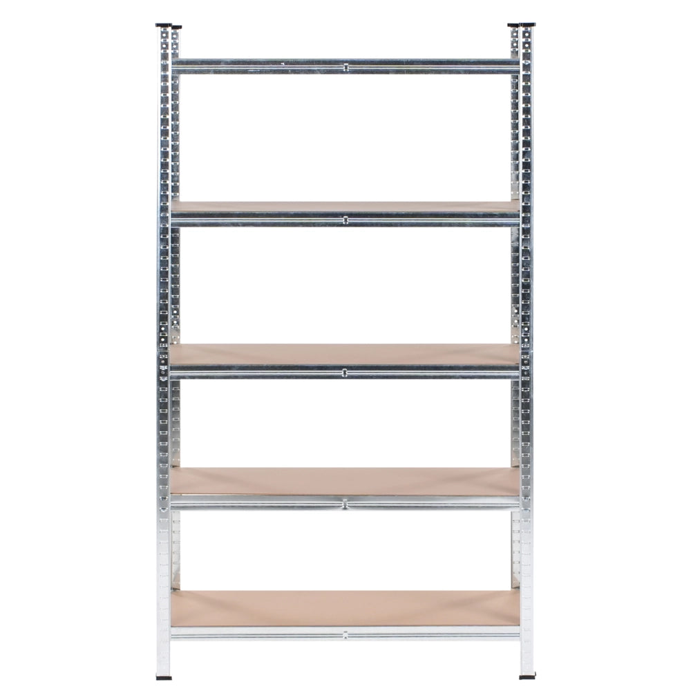 Scaffale da giardino in metallo argento autoportante 5 ripiani portaoggetti da giardino
