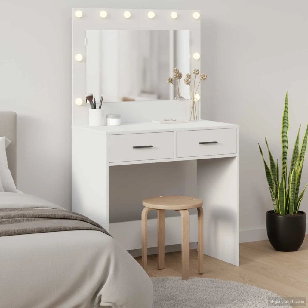 Tavolo da Trucco Bianco 78,5 x 41 x 135 cm Legno multistrato 865028