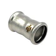 MANICOTTO A PRESSARE INTERMEDIO IN ACCIAIO INOX SERIE INOXPRESS UNIKO - ø22  - RMR