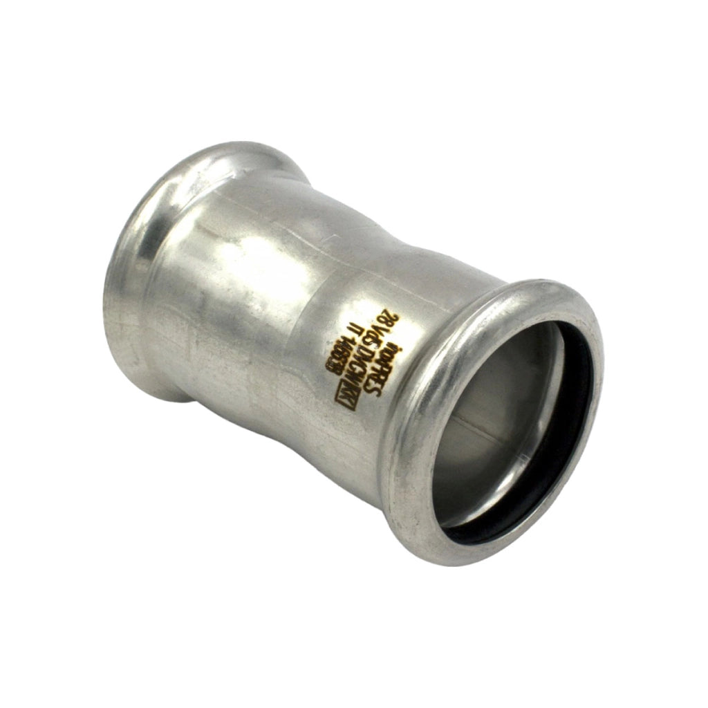 MANICOTTO A PRESSARE INTERMEDIO IN ACCIAIO INOX SERIE INOXPRESS UNIKO - ø22  - RMR