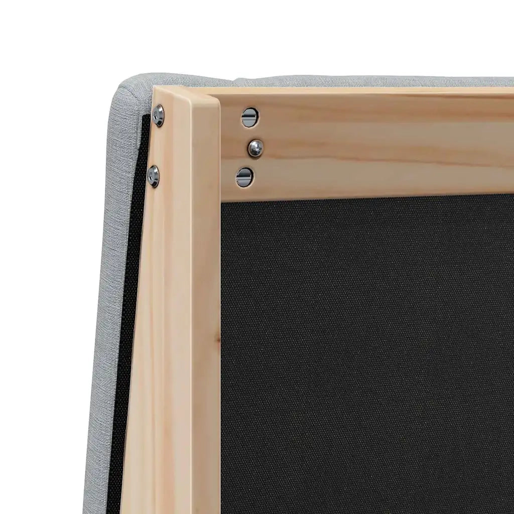 Testiera imbottita Grigio chiaro 75 cm Pino massello 879314