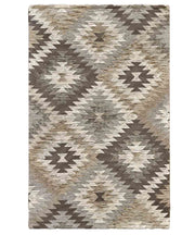 Passatoia moderna AVANA BEIGE contemporaneo geometrico etnico kilim, tappetino multiuso lavabile anti-scivolo cm.55x80