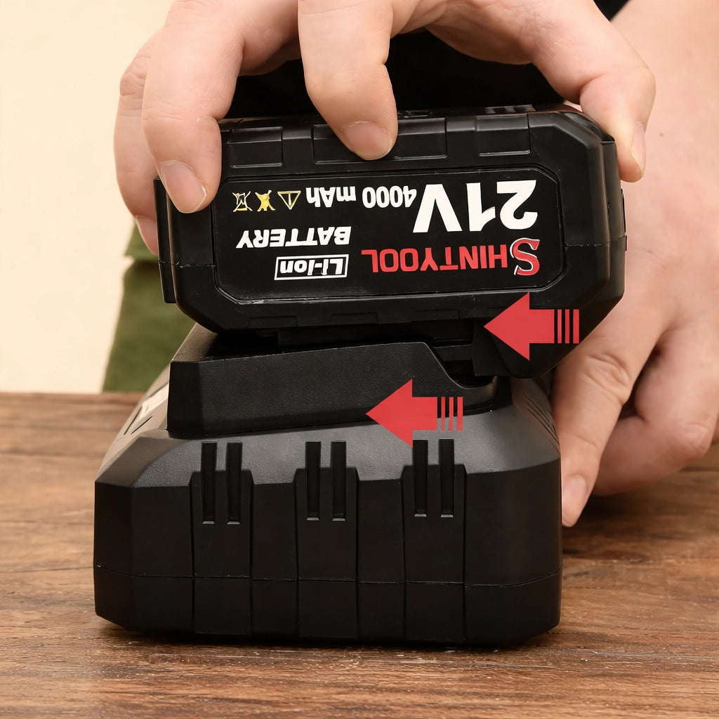 Doppio Caricabatteria Per Batterie a Litio 21V Per Motosega Soffiatore VP10195
