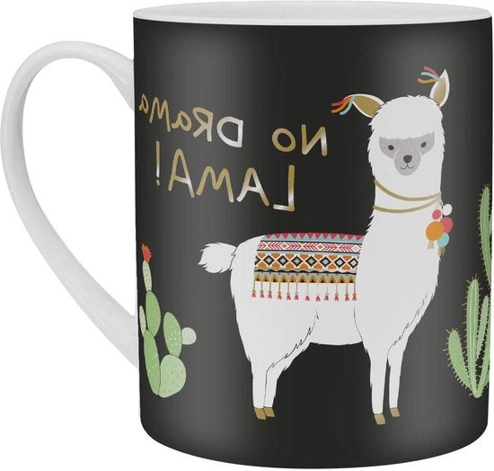 Tazza Grande con Scritta No Drama Lama Porcellana - Vita Felice 46233