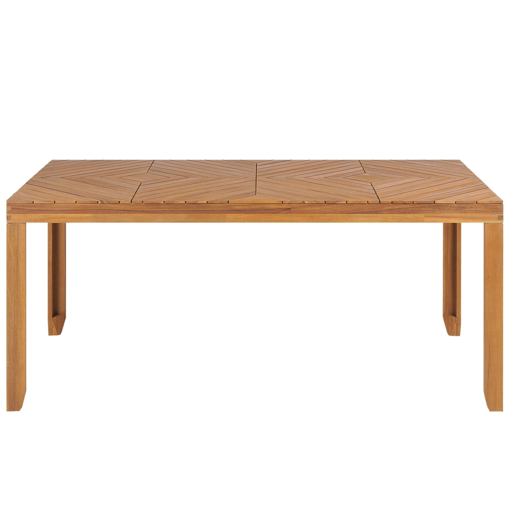 Tavolo da pranzo da giardino in legno di acacia per 6 persone 180 x 90 cm esterno terrazzo stile tradizionale