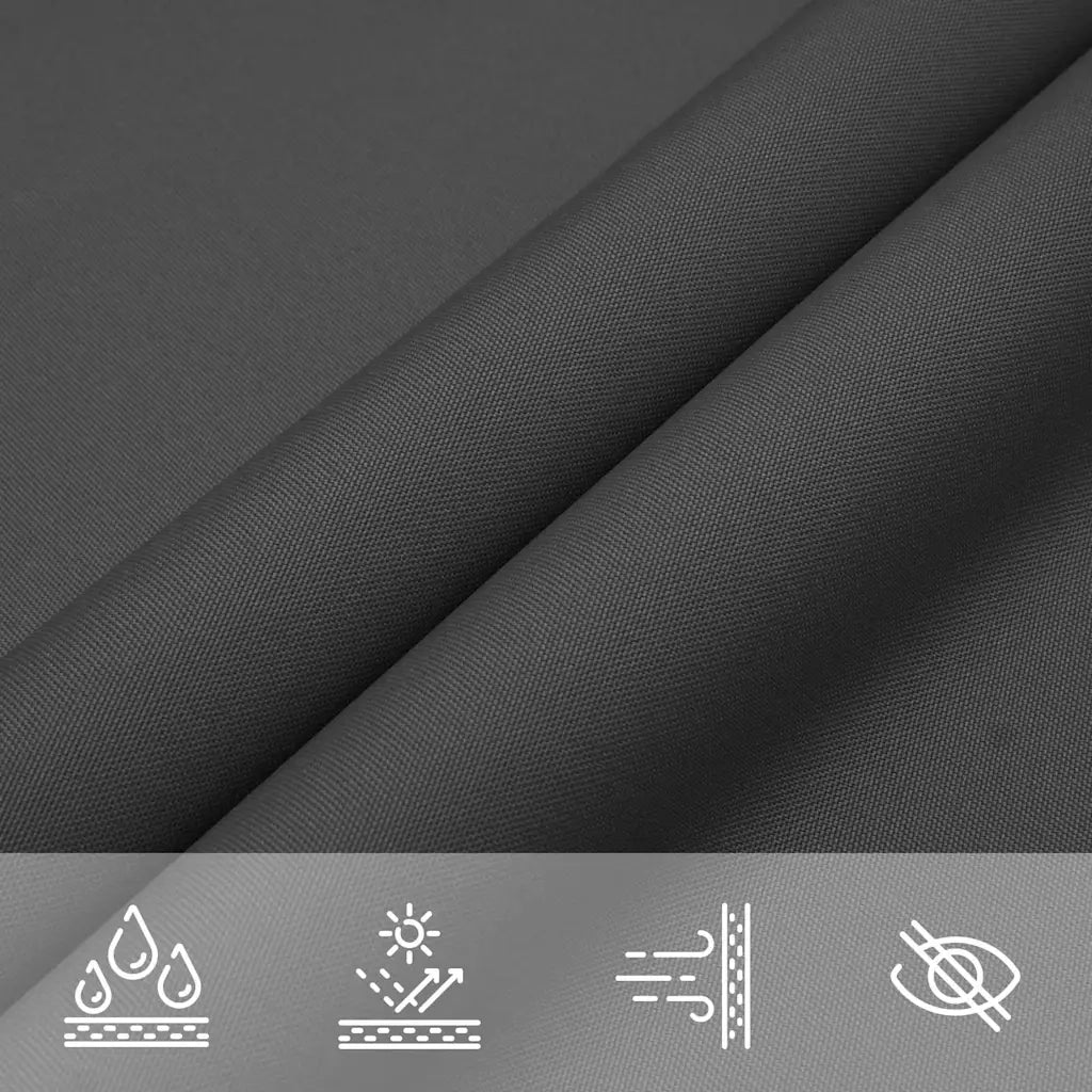 Parasole a Vela Oxford Rettangolare 2x5 m Antracite 135094