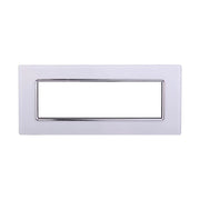 Placca In Vetro Serie Space 7P Colore Bianco Compatibile Con Bticino Living Light